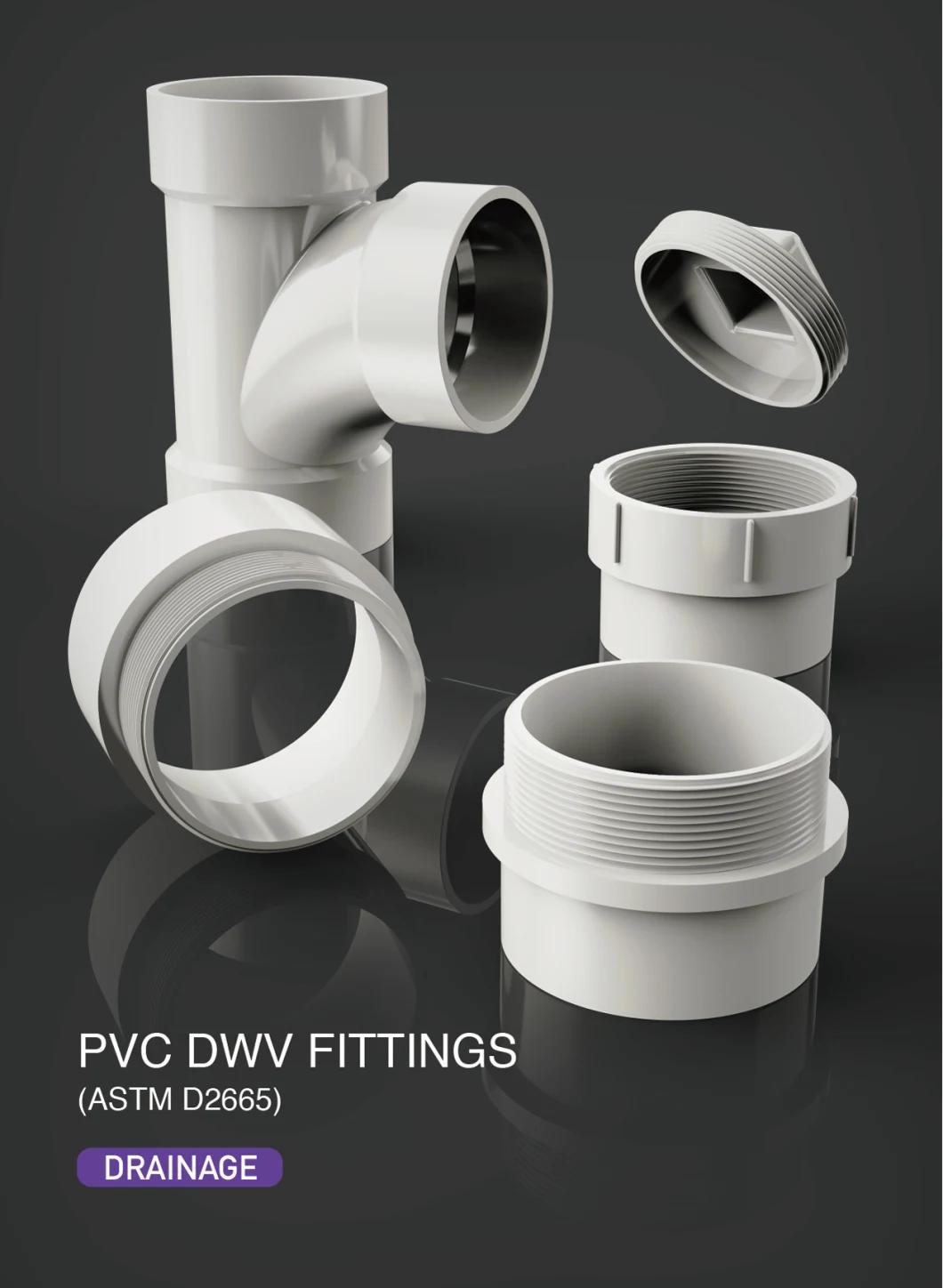 UPVC Pipe Fittings NSF &Upc Certificate Dwv ASTM D2665 Male Adaptor