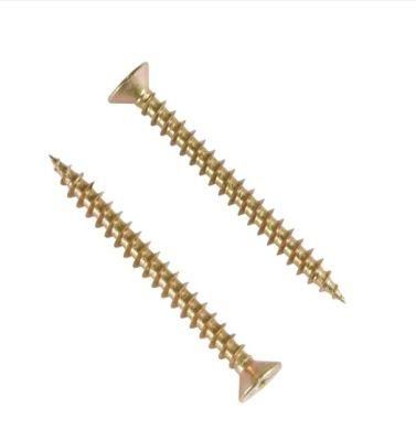Yellow Zinc Plated Double Flat Torx Head Chipboard Screws