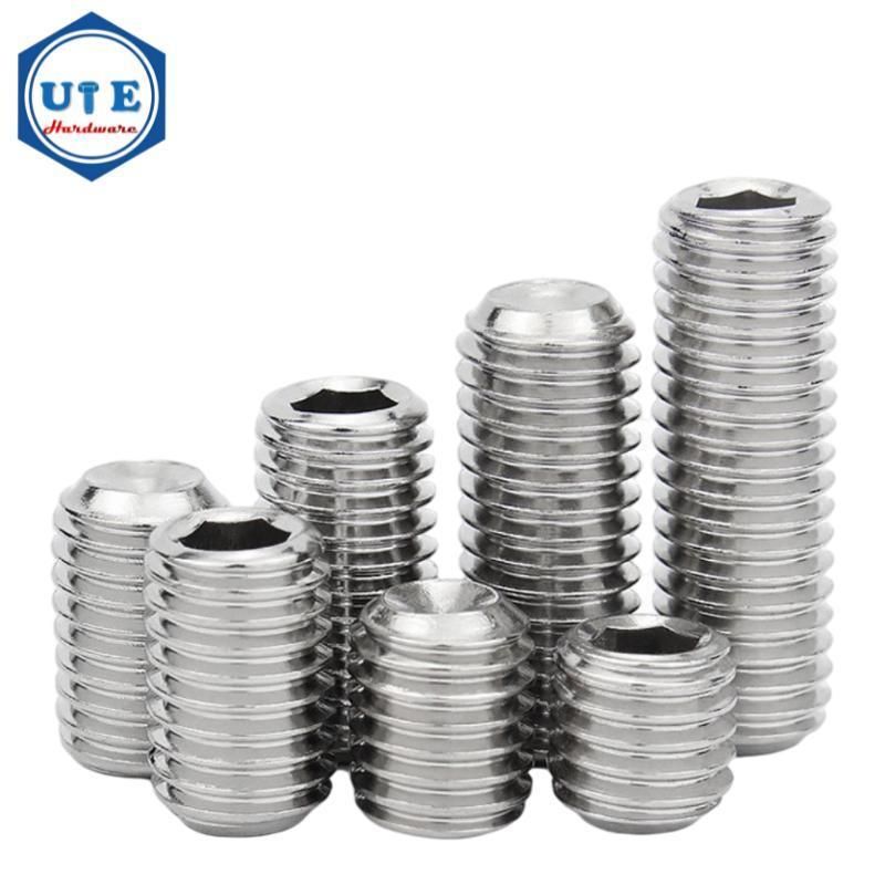 DIN553 Stainless Steel A2/A4 Slotted Set Screws with Cone Point