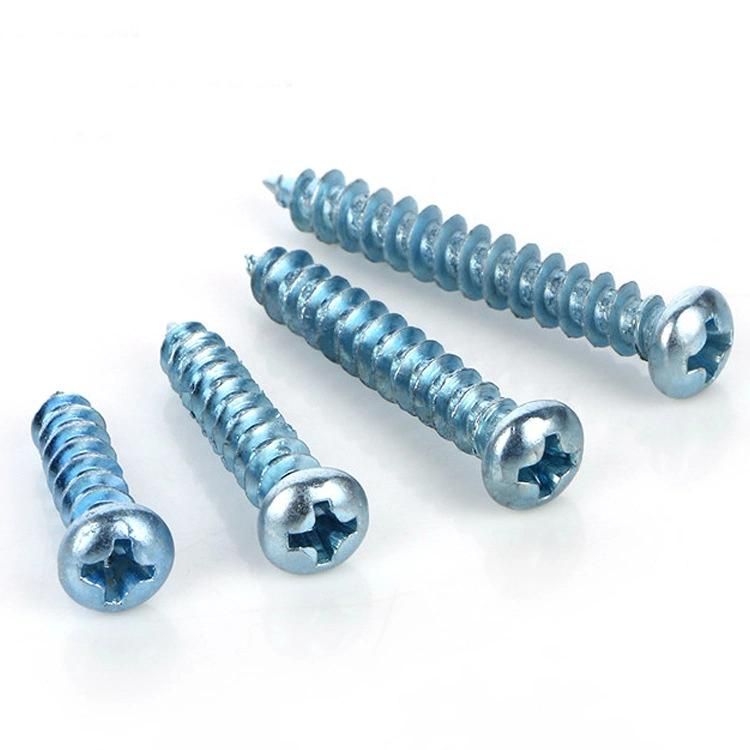 Phillips Pan Head Blue and White Zinc Plated Self-Tapping Screw