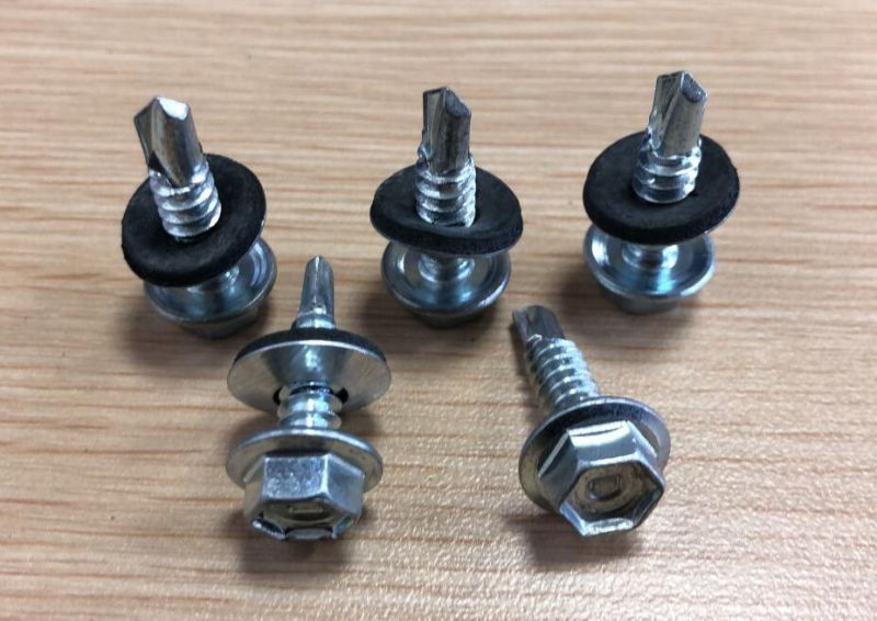 DIN7504K Hexagon Washer Face Self Drilling Screw with EPDM