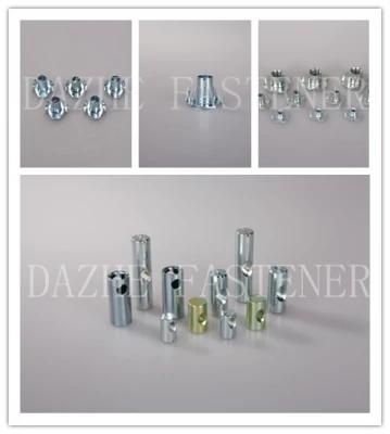 Fasteners Barrel Nut Furniture Nut/Cross Slot Dowel Barrel Nut with High Quality