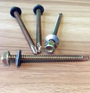 Self Drilling Screw with EPDM Washer, Zinc Plated, High Quality
