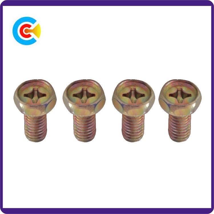 DIN/ANSI/BS/JIS Carbon-Steel/Stainless-Steel Hand Twist Hexagonal Cross Flange Flat Tail Screw