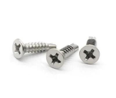 Factory Wholesale Stainless Steel Head Drilling Screws Countersunk Head Screws Cross Drill Tail Self Drilling Screw