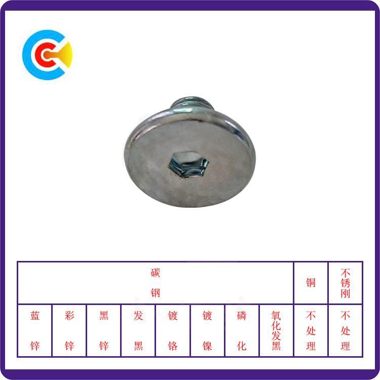 Steel M4 Hexagonal Button/Pan Head Screw for Furniture/Kitchen Cabinets