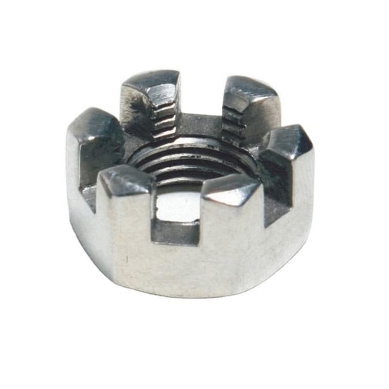 DIN935 Castle Nut Hex Slotted Nut Hex Nut with Groove Carbon Steel Zinc Plated Galvanized