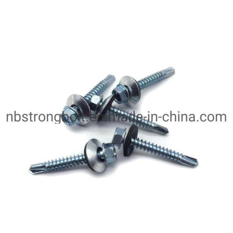 Hex. Washer Head Self Drilling Screw with Bonded Washer