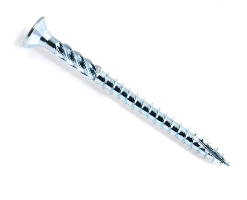 Flat Head with Nibs Phillips/Pozi Drive Bright Blue Zinc Plated Cut Point Type 17 Chipboard Screw/Particleboard Screws