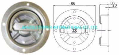 Heavy Duty Recessed 1.5&quot; Rope Ring 360 Degree Pan Fitting