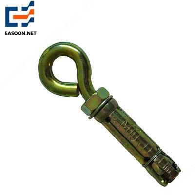 M6 M8 M10 M12 Expansion Anchor Bolt Carbon Steel Zinc Plated Eye J Bolt Anchor Eye Bolt Plug Bolt with Ring