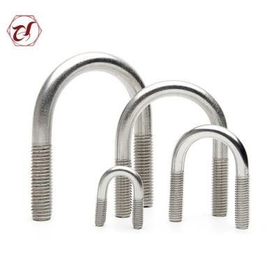Half Thread Stainless Steel 304 Bent U Shap Clamp Bolt/ U Bolt DIN3570