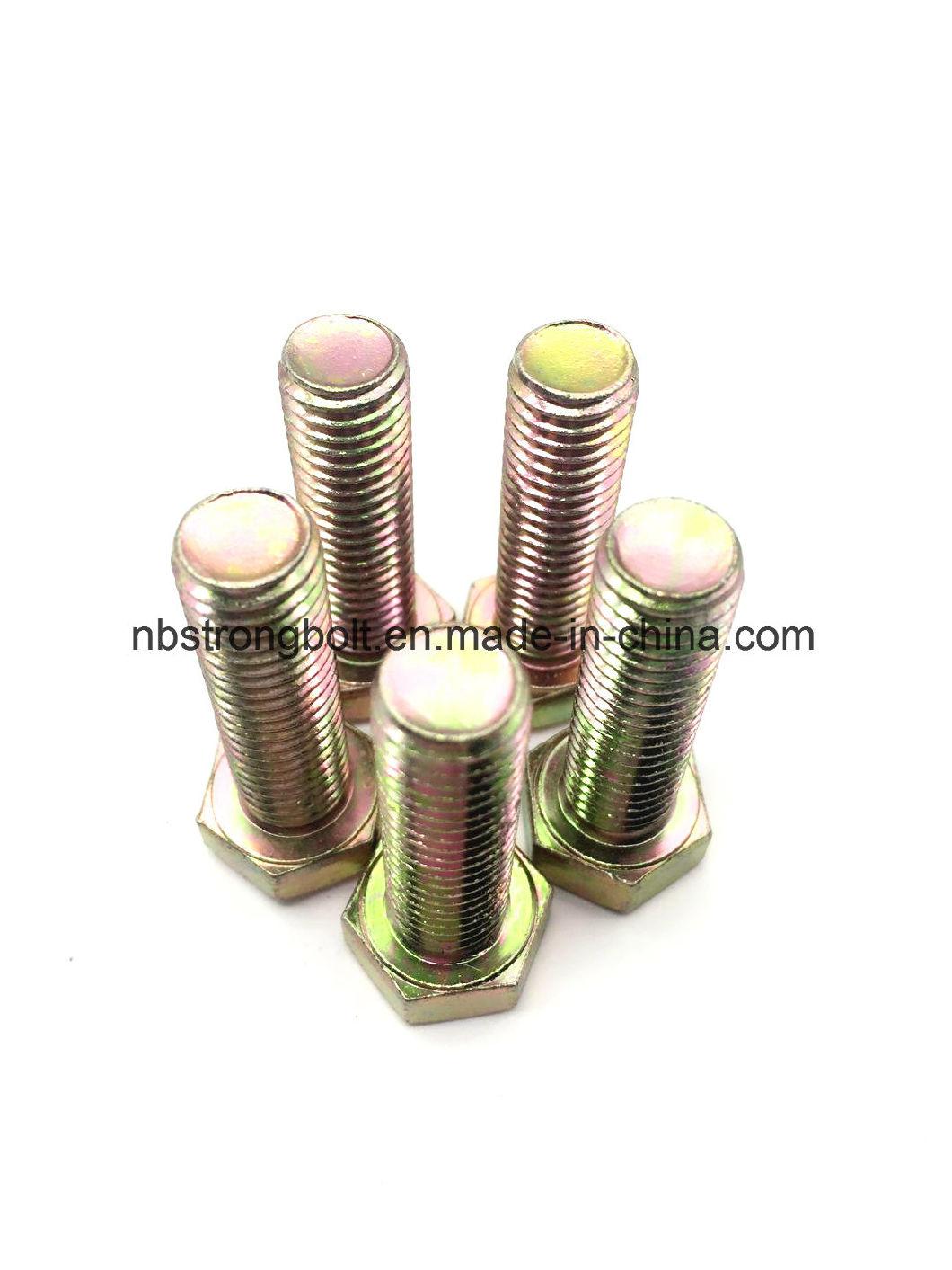 10% off DIN933 Screw Cl. 8.8 Hex Bolt with Yellow Zinc Plated M12X45