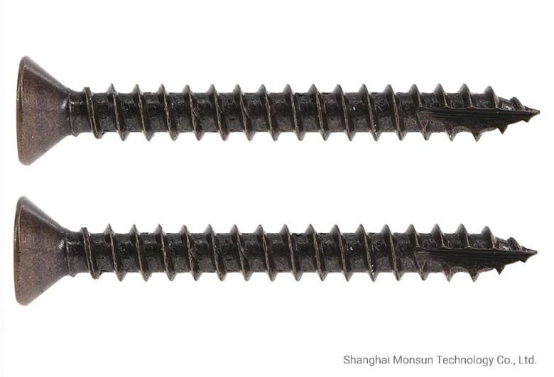 Antique Bronze Flat Phillips Cutting Point Carbon Steel Wood Screws