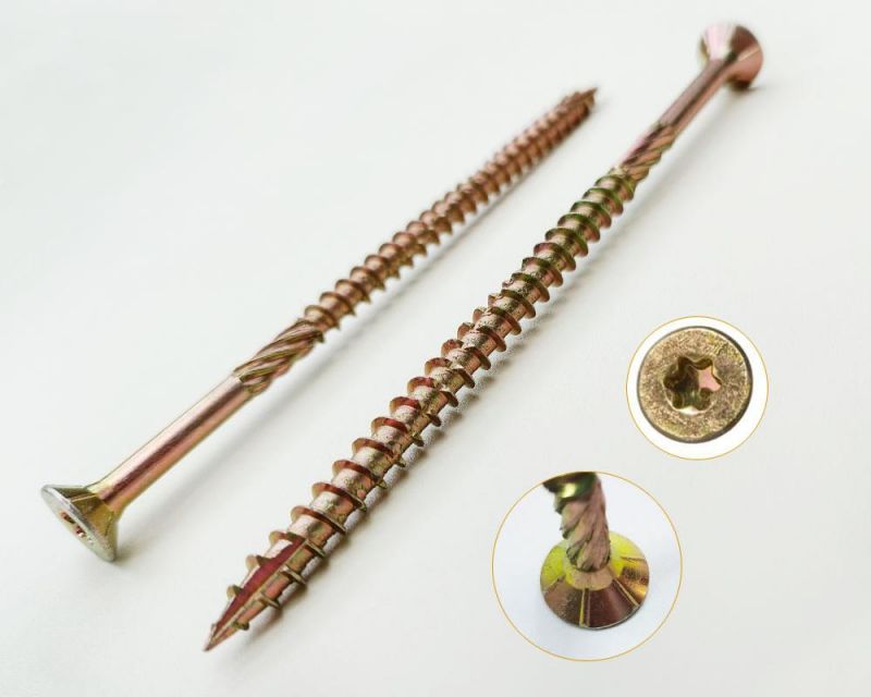Saw Claw Thread Slash Point Flat Head with 6 Nibs Chipboard Screw