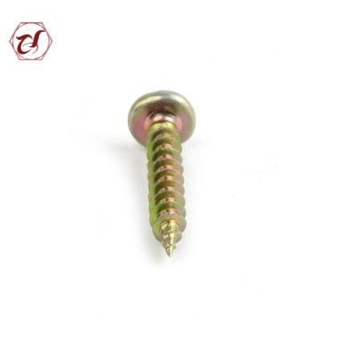 Cross Recessed Full Thread Yellow Self Tapping Screws