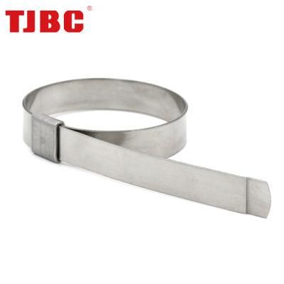 W4 Stainless Steel Adjustable Throbbing Wire Hose Clamp, Air Hose Band Clamp, Clamping Range 102mm