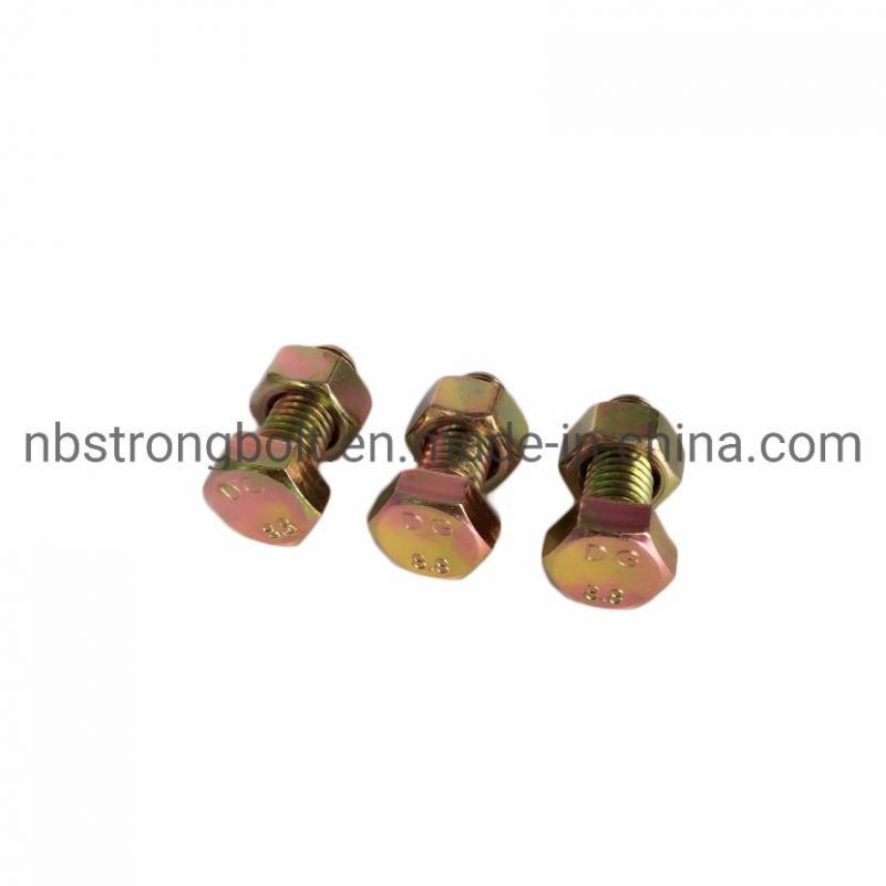 DIN934 Hex Nut Class 8 with Yellow Zinc Plated