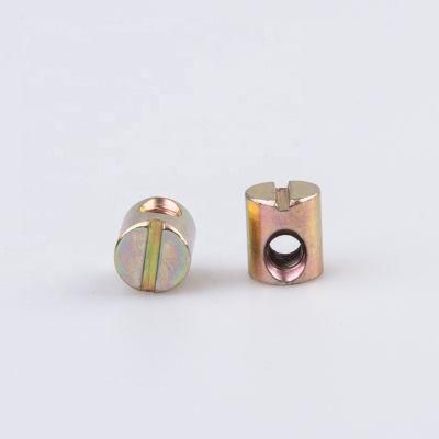 Taily Furniture Fasteners Carbon Steel Cylinder Philips Slotted Head Cross Dowel Hole Barrel Nut