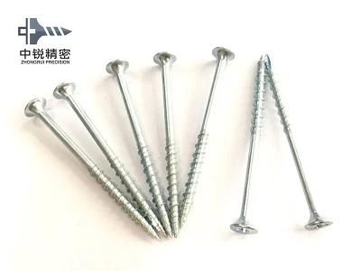 Bright Zinc Plated 6X1-1/4 Cold Heading Quality Phillips Bugle Head Drywall Screws