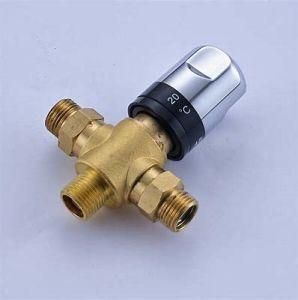 Fyeer Sanitary Ware Dn15 Brass Water Temperature Control Valve Thermostatic Mixing Valve
