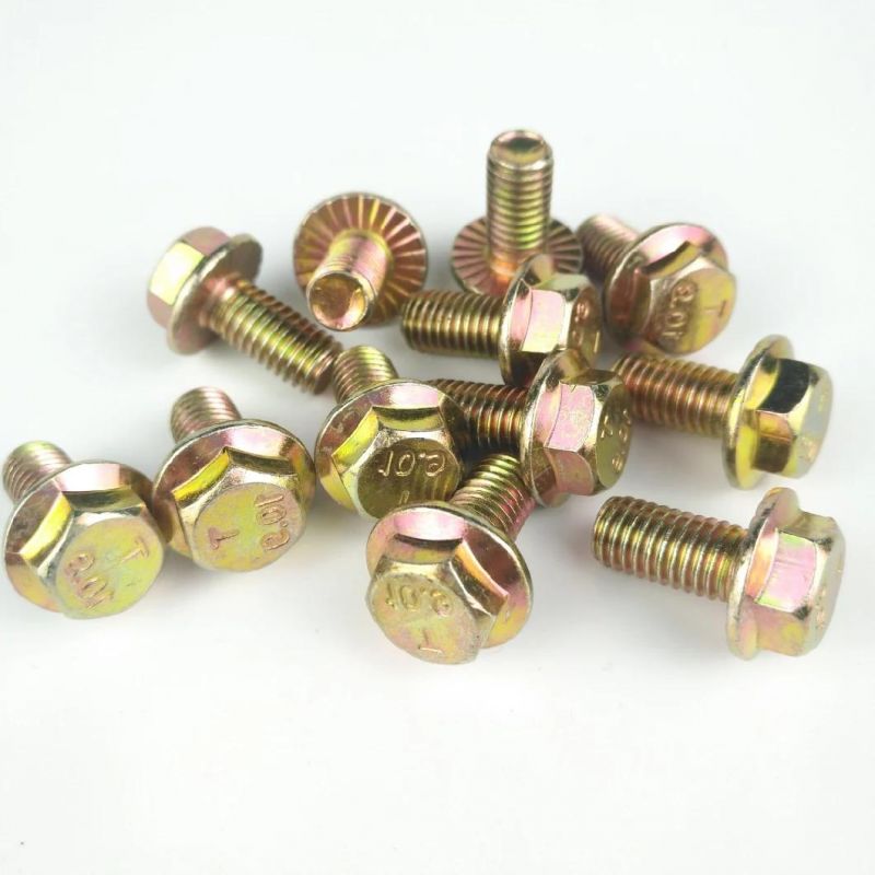 High Strength Bolt DIN6921 Carbon Steel Grade 8.8 10.9 12.9 Hex Head Flang Bolt