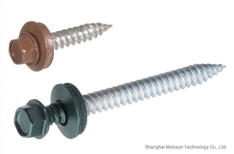 Hexagon Head Self-Tapping Sharp/Drilling Point Roofing Screws with Washer