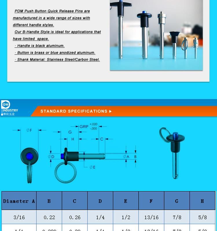Push Button Quick Release Ball Lock Pin Detent Pin Wires Hitch Lynch Clevis Detent Ball Lock Safety Quick Release Self Locking Pin Push Button Pin