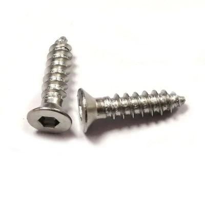 M2 M3 M4 M5 M6 M8 Stainless Steel Flat Countersunk Head Hexagon Socket Allen Self Tapping Screws