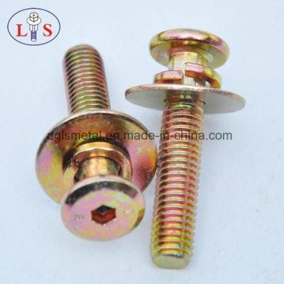 Flat Head Bolt with Plain Washer and Spring Waser