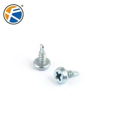 Truss/Pan/Hexagon/Countersunk (Flat) /Slotted Hex Head White Zinc Plated with Hardness Self Drilling Screw