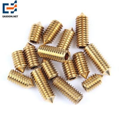 Brass Tin Plated Nickel Plated Set Screw Hot Selling Brass Machined Slotted Grub Screw