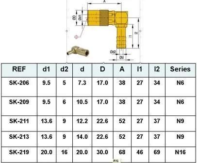 Brass Elbow Quick Release Coupling with Hose Barb Fitting