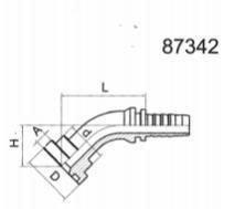 Hose Fitting 45° SAE Flange 3000 Psi hydraulic Hose Adaptor