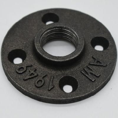 DN15 Black Malleable Cast Iron Pipe Fittings Floor Flange by Top Retro Industrial Flange