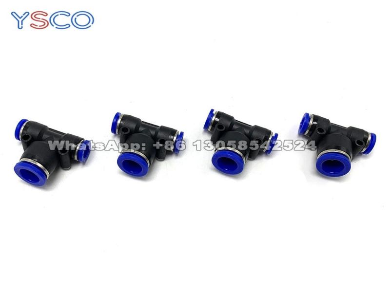 Ys Plastic Quick Plug-in Tee Connector Variable Diameter Nozzle Fittings