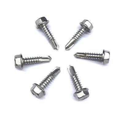 DIN 7504 304 316 Stainless Steel Hexagonal Head Self Drilling Screws