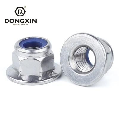 China Wholesale Metric Zinc Plated Hexagon Insert Stainless Steel Flange Lock Nut