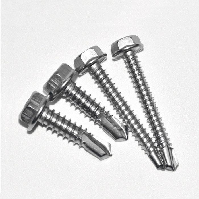 Ss410 Inox Unslotted Hex Washer Head Self Drilling Screws