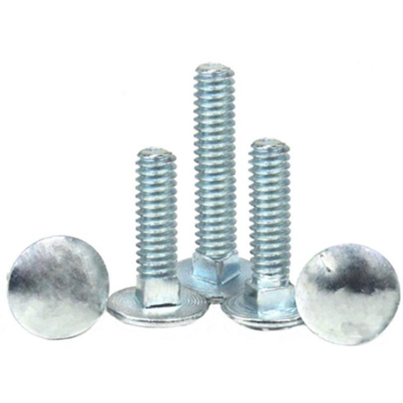 Carbon Steel Round Head Blue Zinc Plated Carriage Bolts