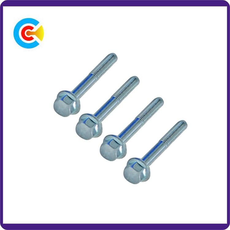 GB/DIN/JIS/ANSI Carbon-Steel/Stainless-Steel Hexagonal Head Flange Rod Lengthened Screw for Building Furniture