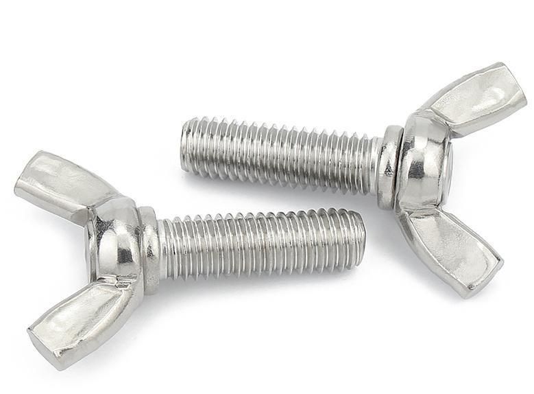 SS316 SS304 Stainless Steel M6*20 Butterfly Wing Head Bolt DIN316