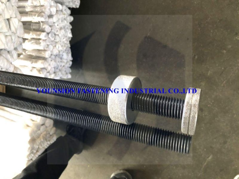 8.8 Black Plain Galvanized DIN 976 DIN975 ASTM A193-B7 Full Thread Rod Threaded Rod with Black A194 2h Hex Nuts Stud Bolts