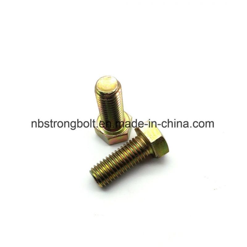 DIN933 Hex Bolt Gr. 8.8 with Yellow Zinc Plated M12X30