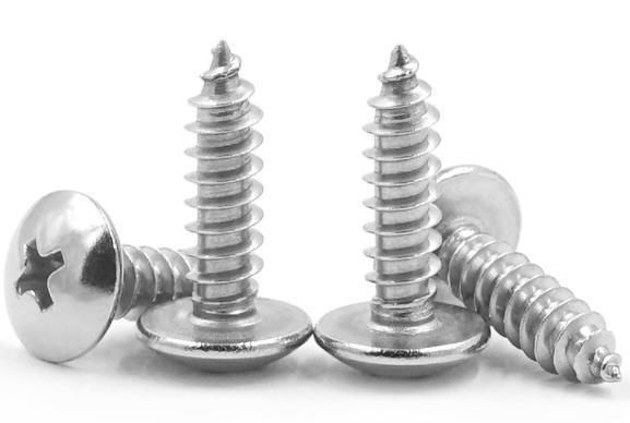 304 Stainless Steel Large Flat Head Self Tapping Screw Cross Pan Head Mushroom Round Head Wood Screw M3 M4 M5 M6