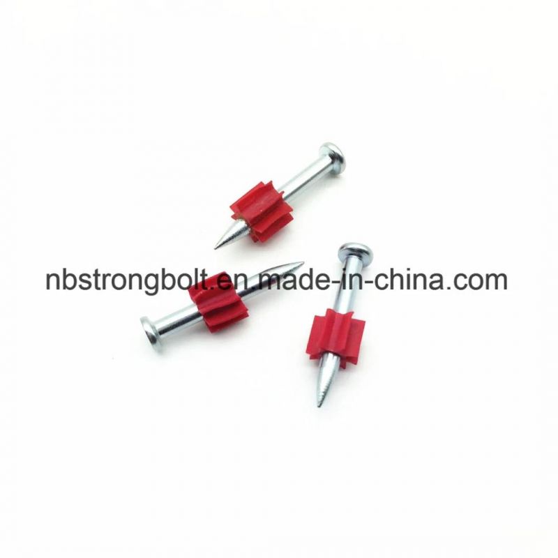 High-Strength Shooting Nail with Red Washer Zp (Cold Forge)