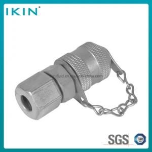 Ikin Carbon Steel Hydraulic Test Coupling with Orfs Fluid Quick Disconnect Fittings Hydraulic Connector Hose Fitting