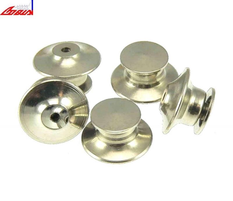 Brass Back Badge Clasp Fastener Locking Flat Head Press Pin Spring Snap Button