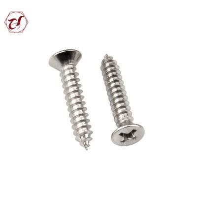 Self Tapping DIN 7982 304 Flat Head Stainless Steel Screw