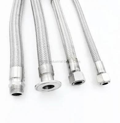 DN10 3/8&quot; Cryogenic Braided Flexible Hose with Vacuum Bayonet Connection